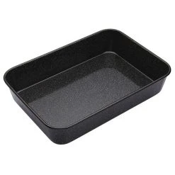 MasterPro Professional Vitreous Enamel Roasting Pan 38 X 26 X 7.5 Cm