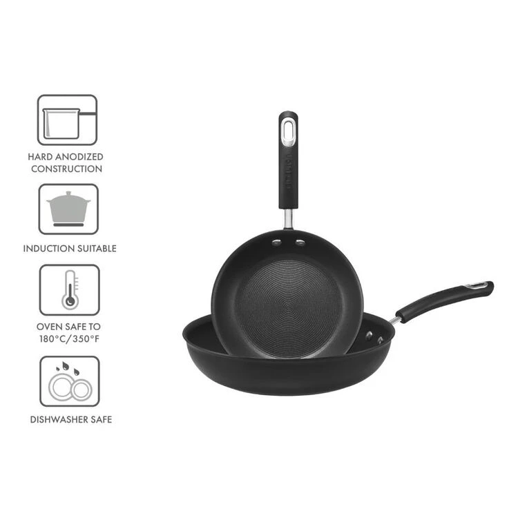 Circulon Total Hard Anodised 22/31cm Skillet Twin Pack - Image 2