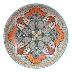 Casa Domani Pelagie Round Serving Bowl 31 Cm Teal/Terracotta
