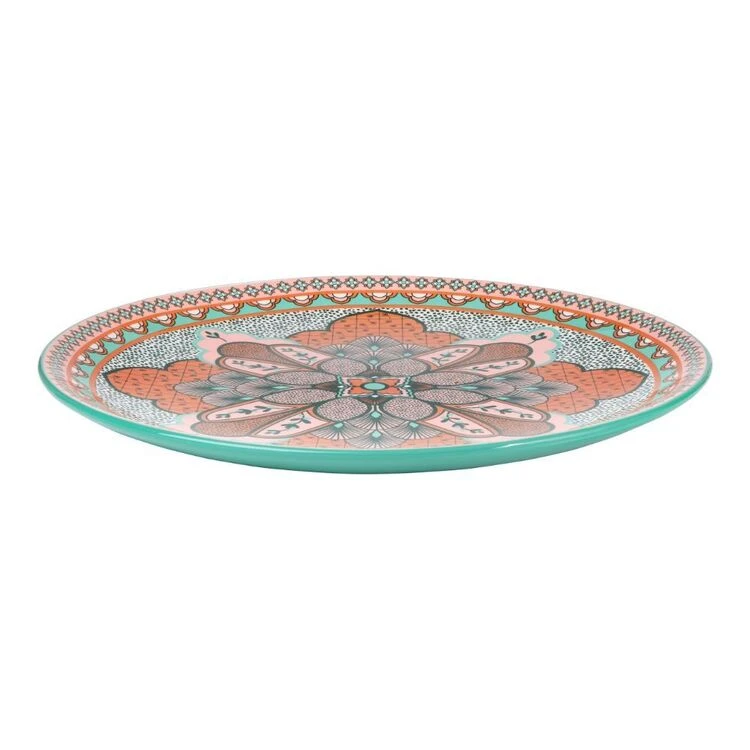 Casa Domani Pelagie Round Serving Platter 31 Cm Teal/Terracotta
