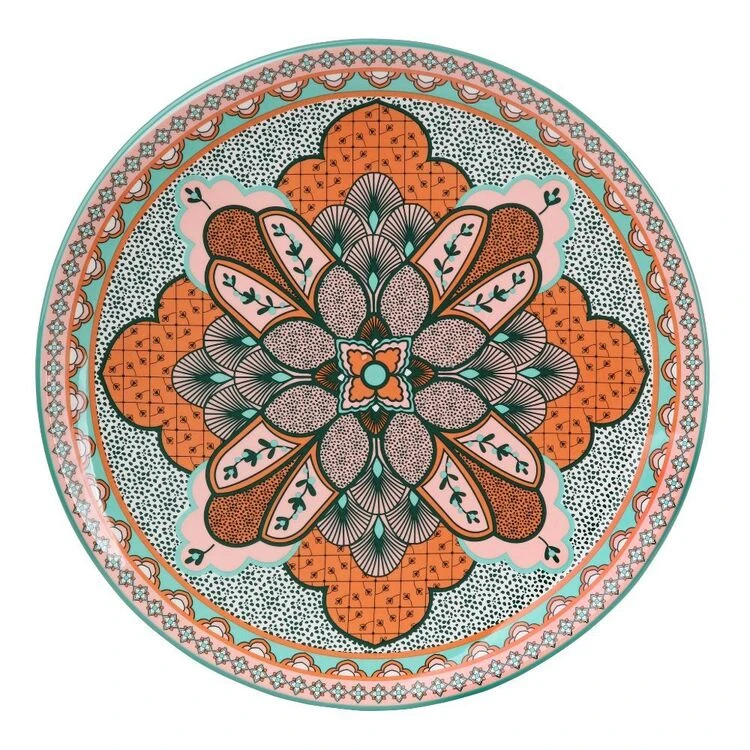 Casa Domani Pelagie Round Serving Platter 31 Cm Teal/Terracotta - Image 2
