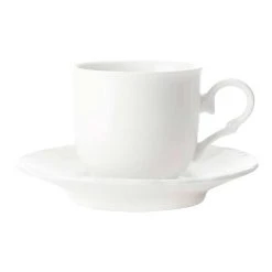 Casa Domani Casual White Florence Demi Cup And Saucer 80mL