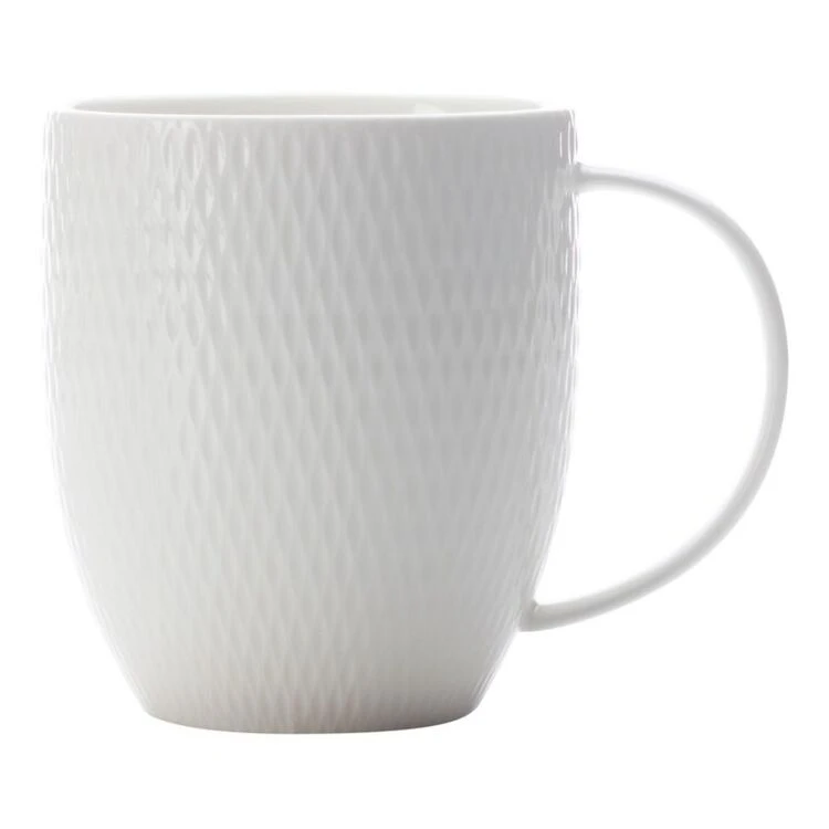Maxwell & Williams White Basics Diamonds Coupe Mug 420 ML