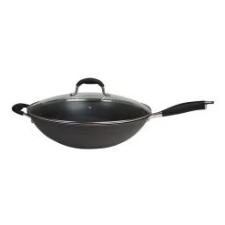 Smith & Nobel Professional Hard Anodised Jumbo Wok 36cm