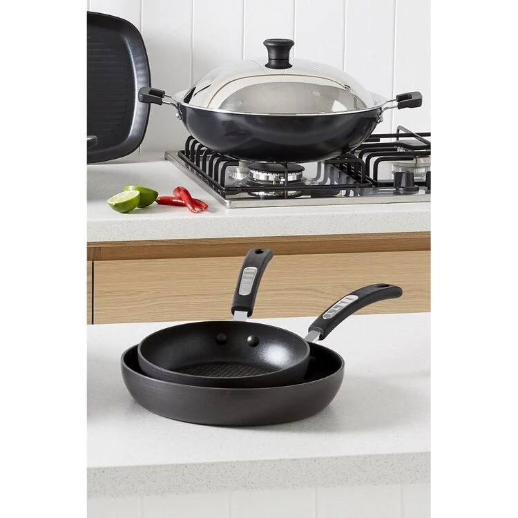 Tefal Specialty Hard Anodised Twin Pack Frypans 20/26cm