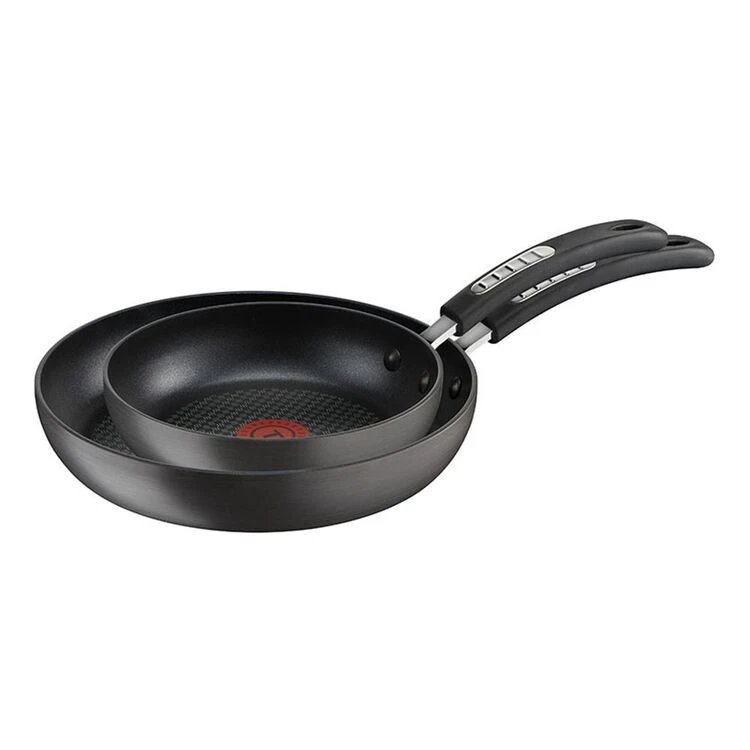 Tefal Specialty Hard Anodised Twin Pack Frypans 20/26cm - Image 2