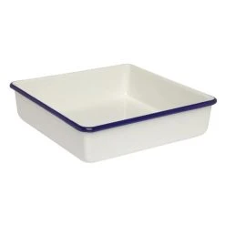 Wiltshire Enamel Brownie Pan 2L / 23cm Blue Rim
