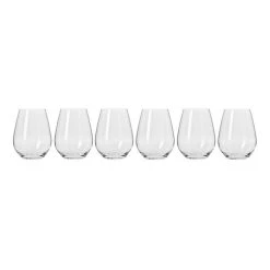 Krosno Harmony 6-Piece Stemless Red Wine Set