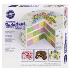 Wilton Round Checkerboard Cake Pan Set