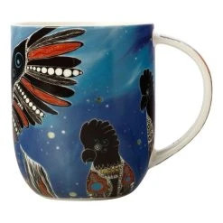 Maxwell & Williams Melanie Hava Jugaig-Bana-Wabu Mug 440mL Black Cockatoos