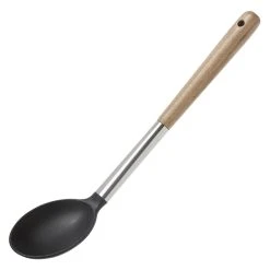 S&N By Miguel Maestre Acacia Stainless Steel Silicone Solid Spoon