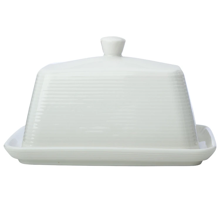 Casa Domani Casual White Evolve Butter Dish Gift Boxed