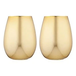 Tempa Aurora Gold 2 Piece Glass Tumbler Set